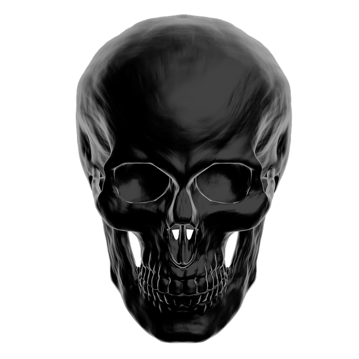 Hand drawn skull with helmet 