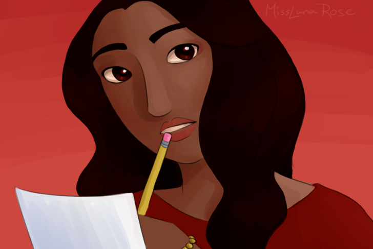 Image Titled Woman Thinking About Writing Something.png - Girl Thinking, Transparent background PNG HD thumbnail