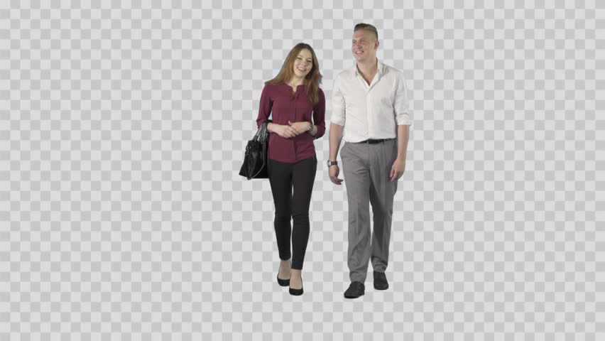 Handsome Blond Male And Beautiful Girl Are Slowly Strolling At The Camera. Camera Is Static - Girls Shopping, Transparent background PNG HD thumbnail