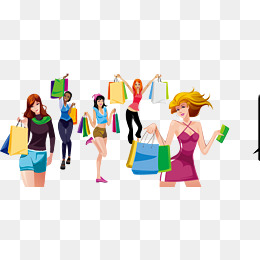 Vector Shopping Girl, Double Eleven, Shopping, Girls Png And Vector - Girls Shopping, Transparent background PNG HD thumbnail