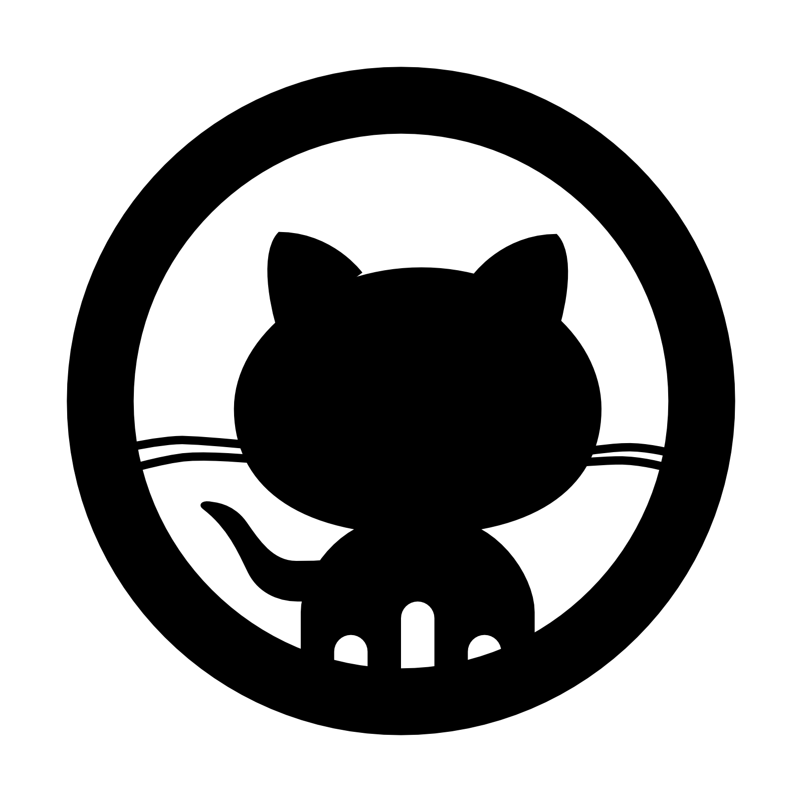 Github Icon - Github Octocat Vector, Transparent background PNG HD thumbnail