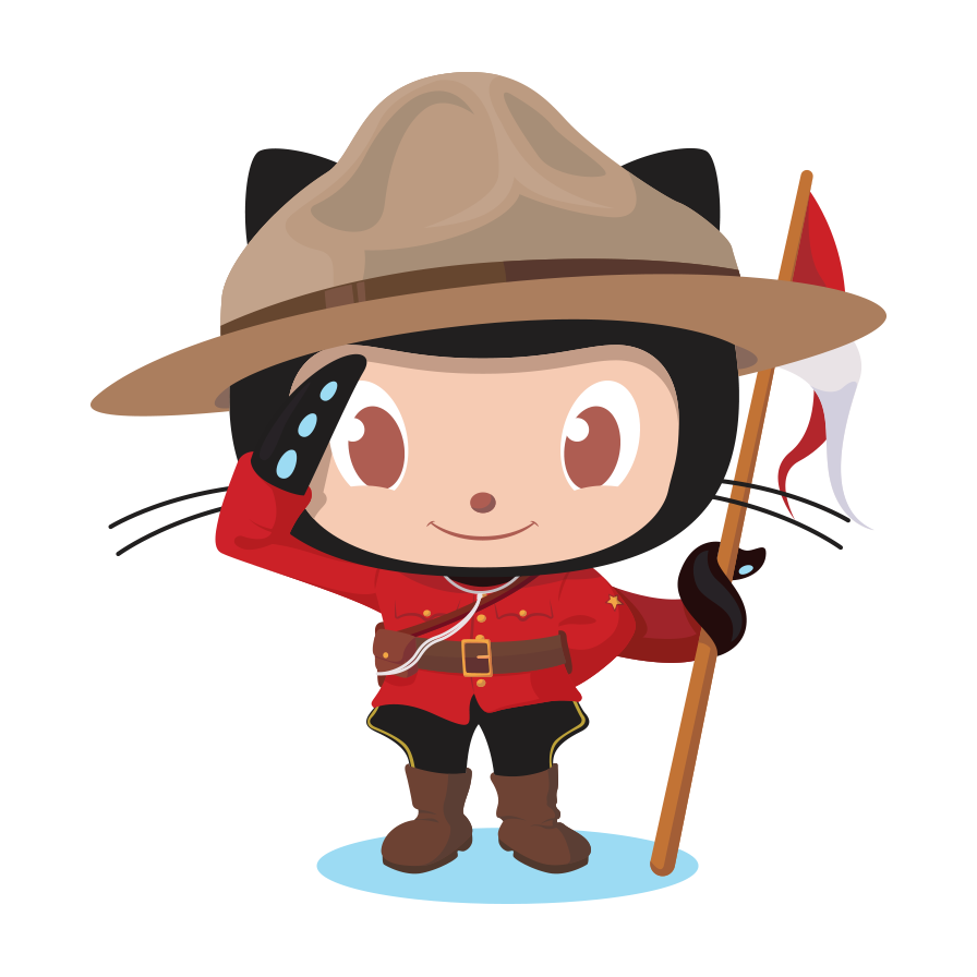 The Mountietocat - Github Octocat, Transparent background PNG HD thumbnail