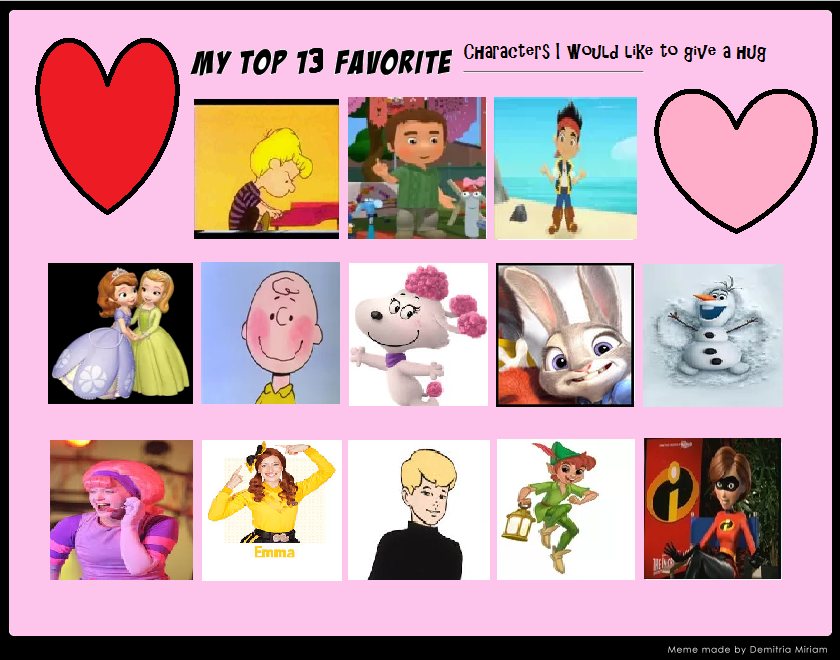 My Top 13 Fave Characters I Would Give A Hug By Mileymouse101 Hdpng.com  - Give A Hug, Transparent background PNG HD thumbnail