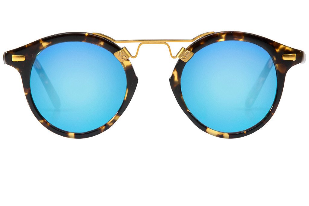 St. Louis Bengal Blue Boasts A 24K Bridge, Rounded Blue Mirrored Lenses And A Hdpng.com  - Glasses, Transparent background PNG HD thumbnail