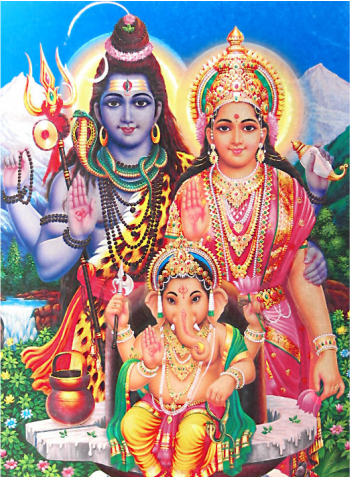 Picture - God Siva Parvathi, Transparent background PNG HD thumbnail
