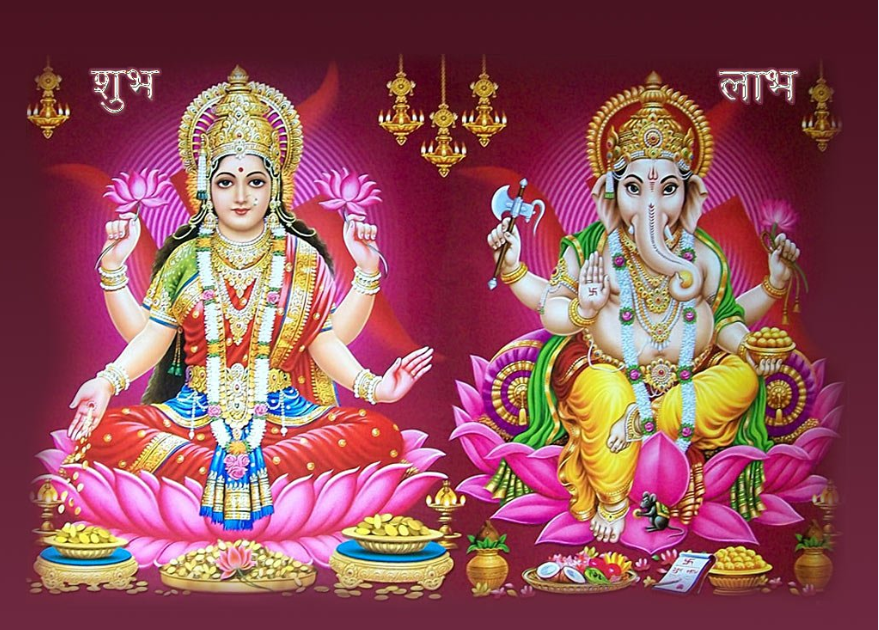 Goddess Lakshmi With God Ganesha Shubh Labh Dewali Photos - Goddess, Transparent background PNG HD thumbnail