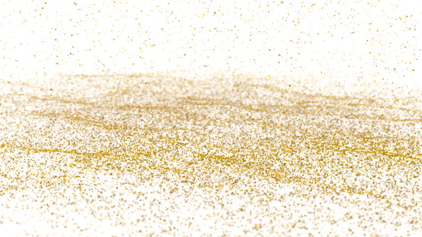Animated Falling And Stocking Realistic Gold Flakes Against White Background 3. Static Camera.   - Gold, Transparent background PNG HD thumbnail