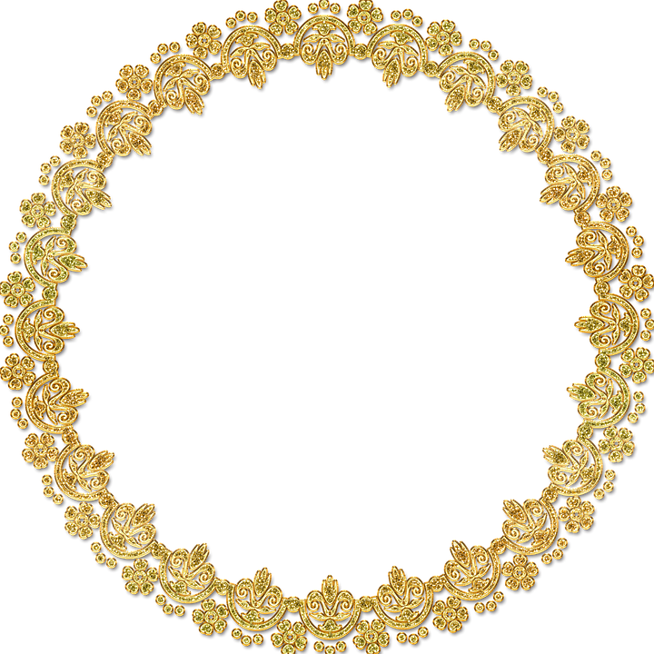 Golden Round Frame Png Hd - Gold, Transparent background PNG HD thumbnail