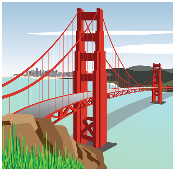 Download This Image As: Download This Image As: Golden Gate Bridge Clipart Cliparts - Golden Gate Bridge, Transparent background PNG HD thumbnail