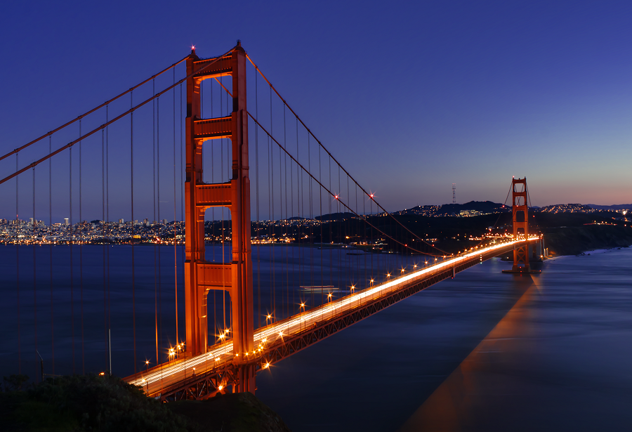 Golden Gate Bridge At Twilight By Lilyflowerr Hdpng.com  - Golden Gate Bridge, Transparent background PNG HD thumbnail