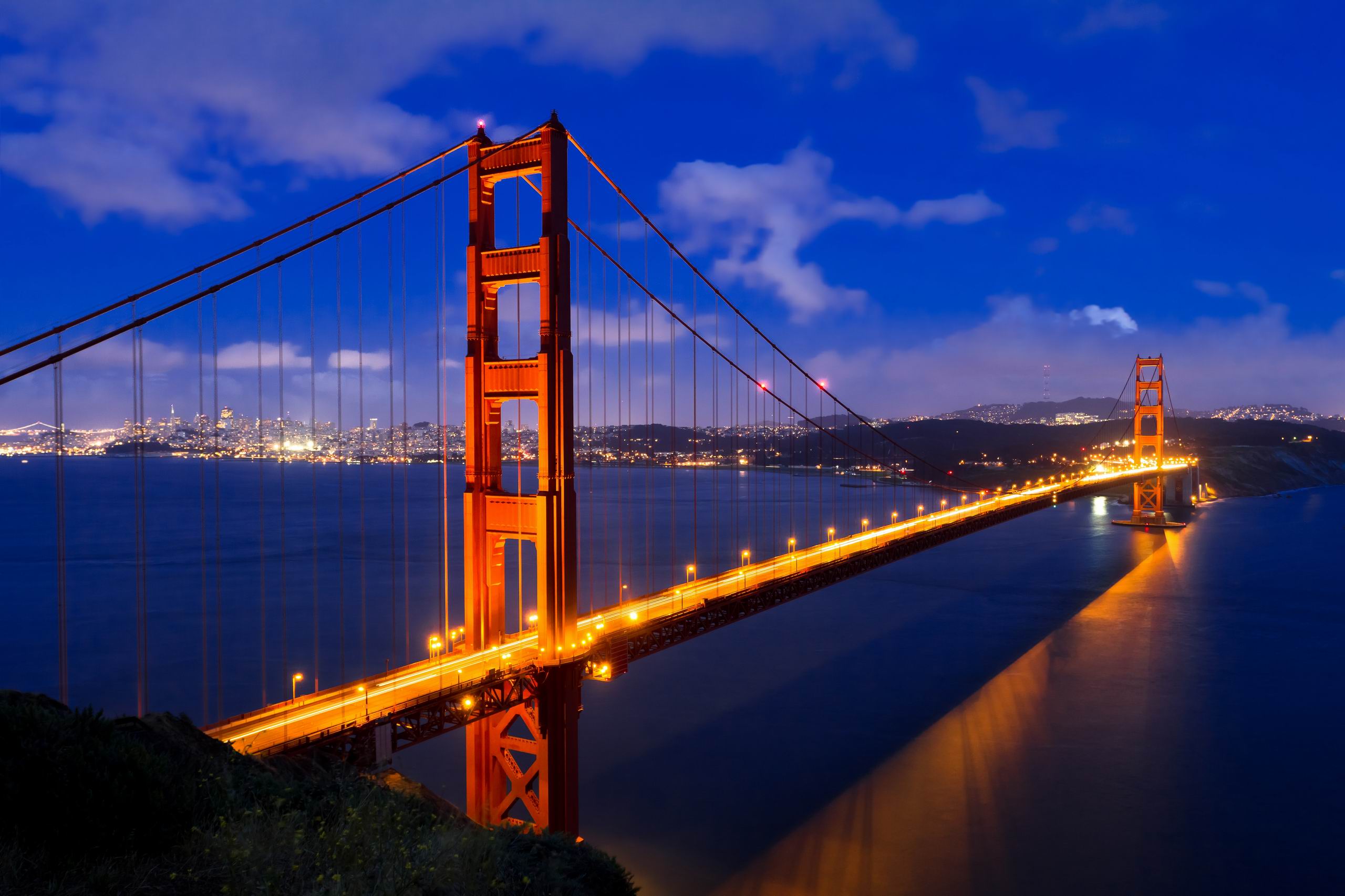 Golden Gate Bridge Night Wallpaper High Definition - Golden Gate Bridge, Transparent background PNG HD thumbnail