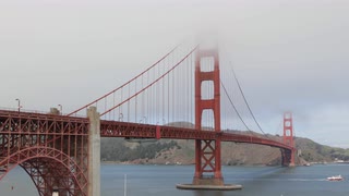 Subscription Library Ultra Hd 4K Boat Ship Cars Traffic, Famous Golden Gate Bridge, San Francisco Bay - Golden Gate Bridge, Transparent background PNG HD thumbnail