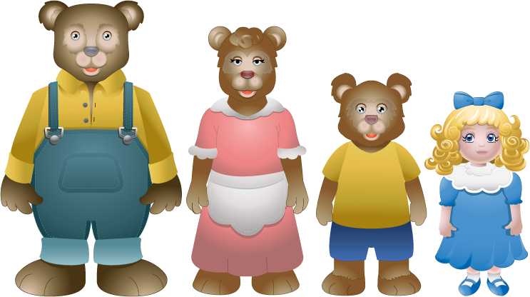 Goldilocks And The Three Bears Png - Three Bears From Goldilocks And The Three Bears., Transparent background PNG HD thumbnail