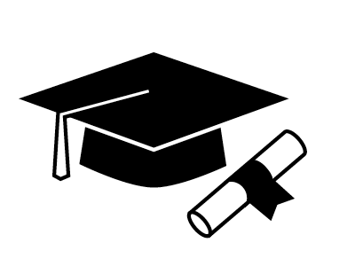 Graduation Stuff - Graduation Cap Black And White, Transparent background PNG HD thumbnail