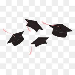 Throwing Cap, Education Teaching, Graduation Season, Bachelor Cap Png Image And Clipart - Graduation Cap Black And White, Transparent background PNG HD thumbnail