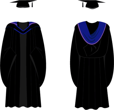 Graduation Gown: Master Of Computing, Design, Engineering, Fine Art Or Pharmacy - Graduation Gown, Transparent background PNG HD thumbnail