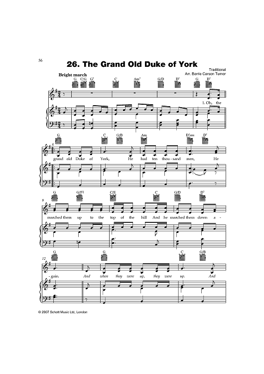 The Grand Old Duke Of York Sheet Music Preview Page 1 Hdpng.com  - Grand Old Duke Of York, Transparent background PNG HD thumbnail