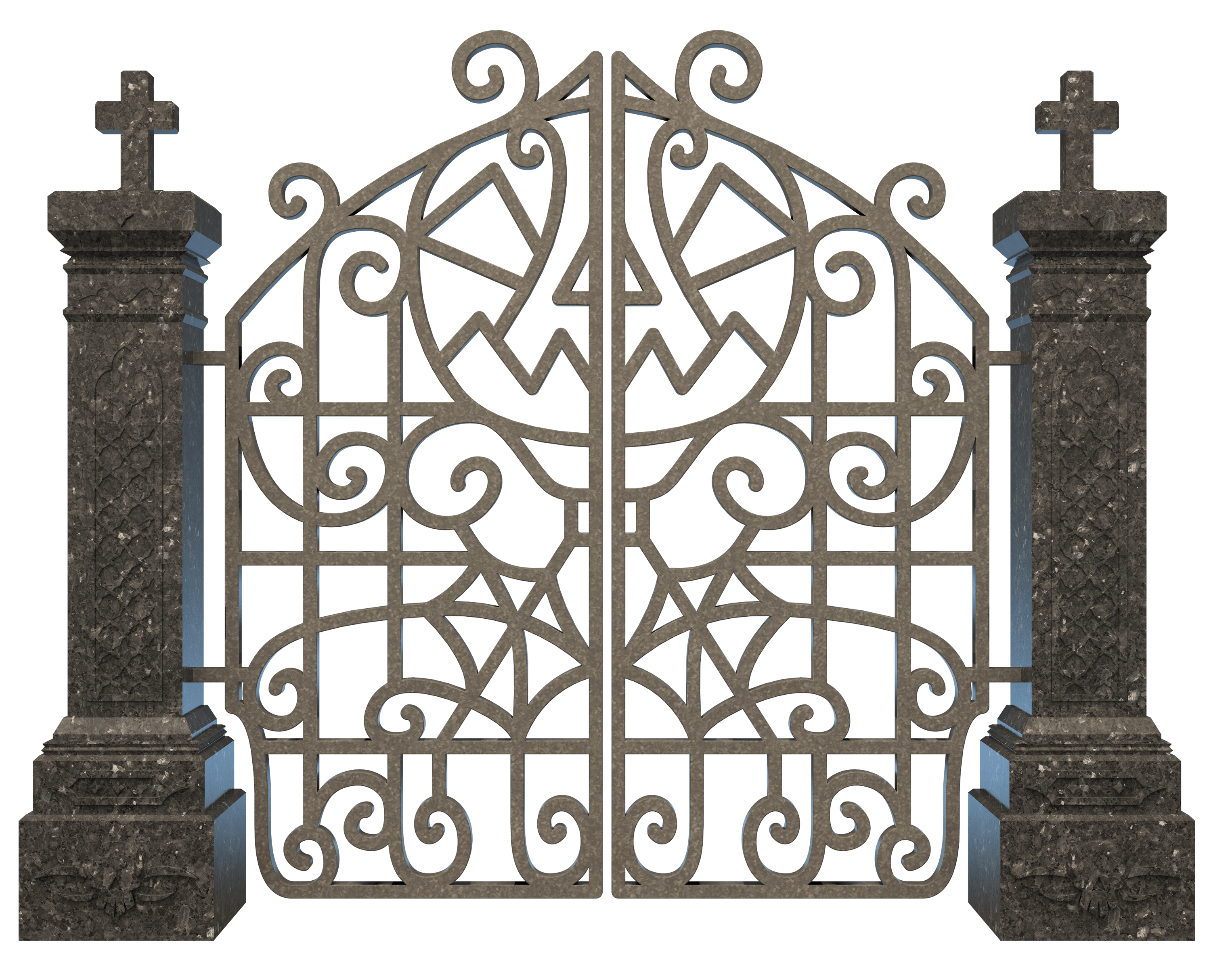 Graveyard Gate - Grave, Transparent background PNG HD thumbnail