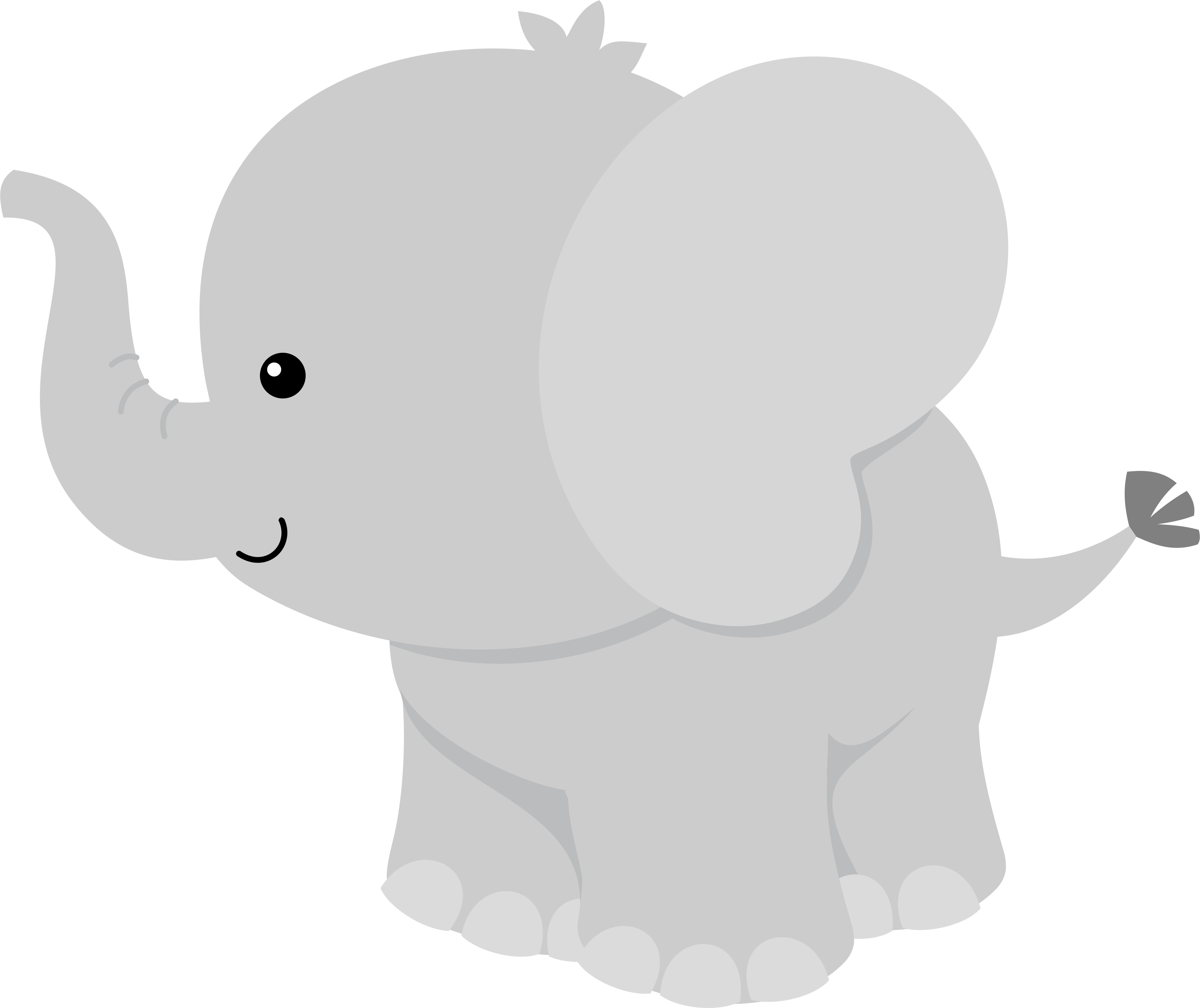 Birthdays - Gray Baby Elephant, Transparent background PNG HD thumbnail