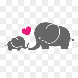 Gray Baby Elephant Png - Parent Child Baby Elephant, Cartoon Baby Elephant, Stick Figure, Animal Png Image, Transparent background PNG HD thumbnail