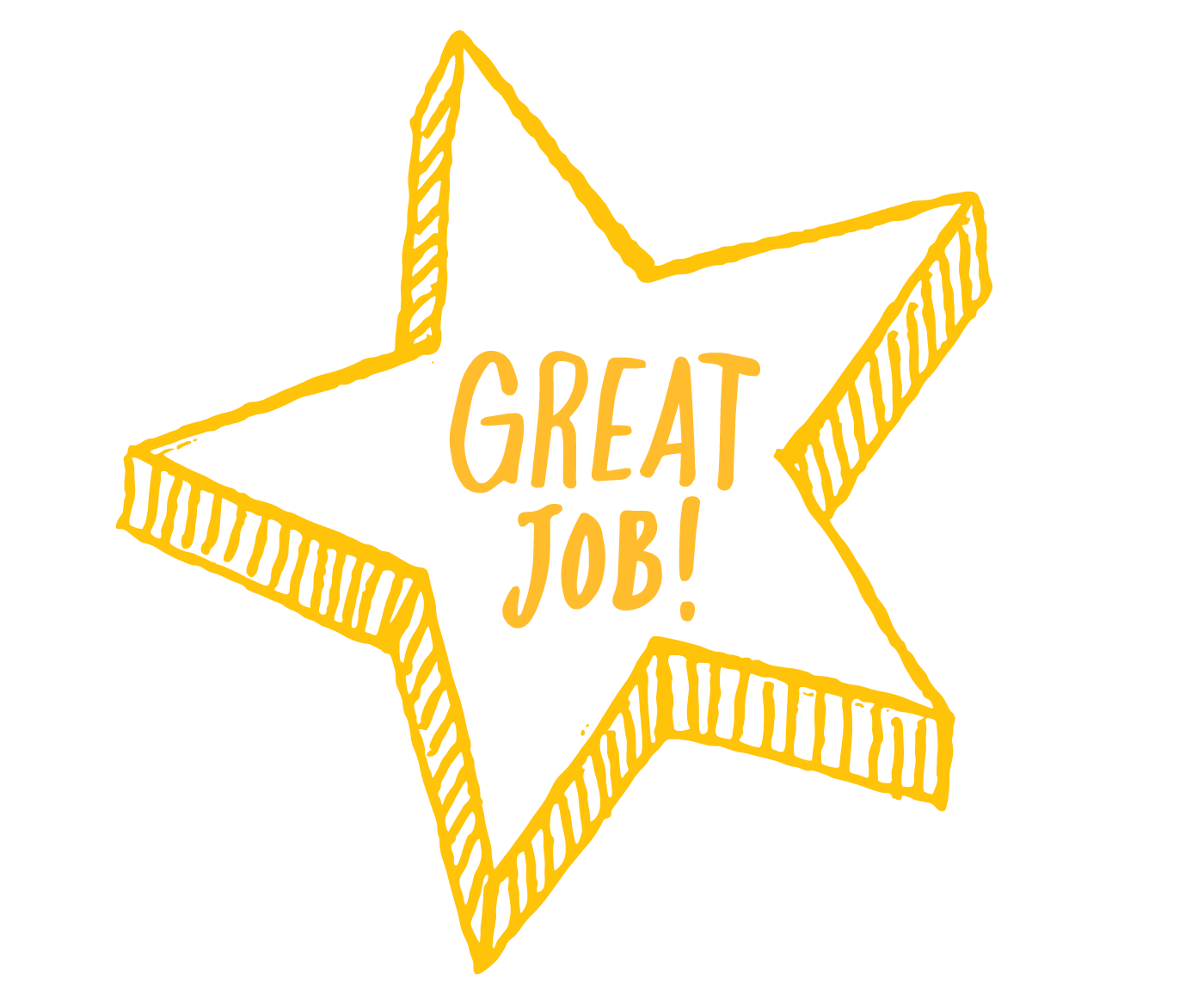 Gold Star Good Job Clipart - Great Job, Transparent background PNG HD thumbnail