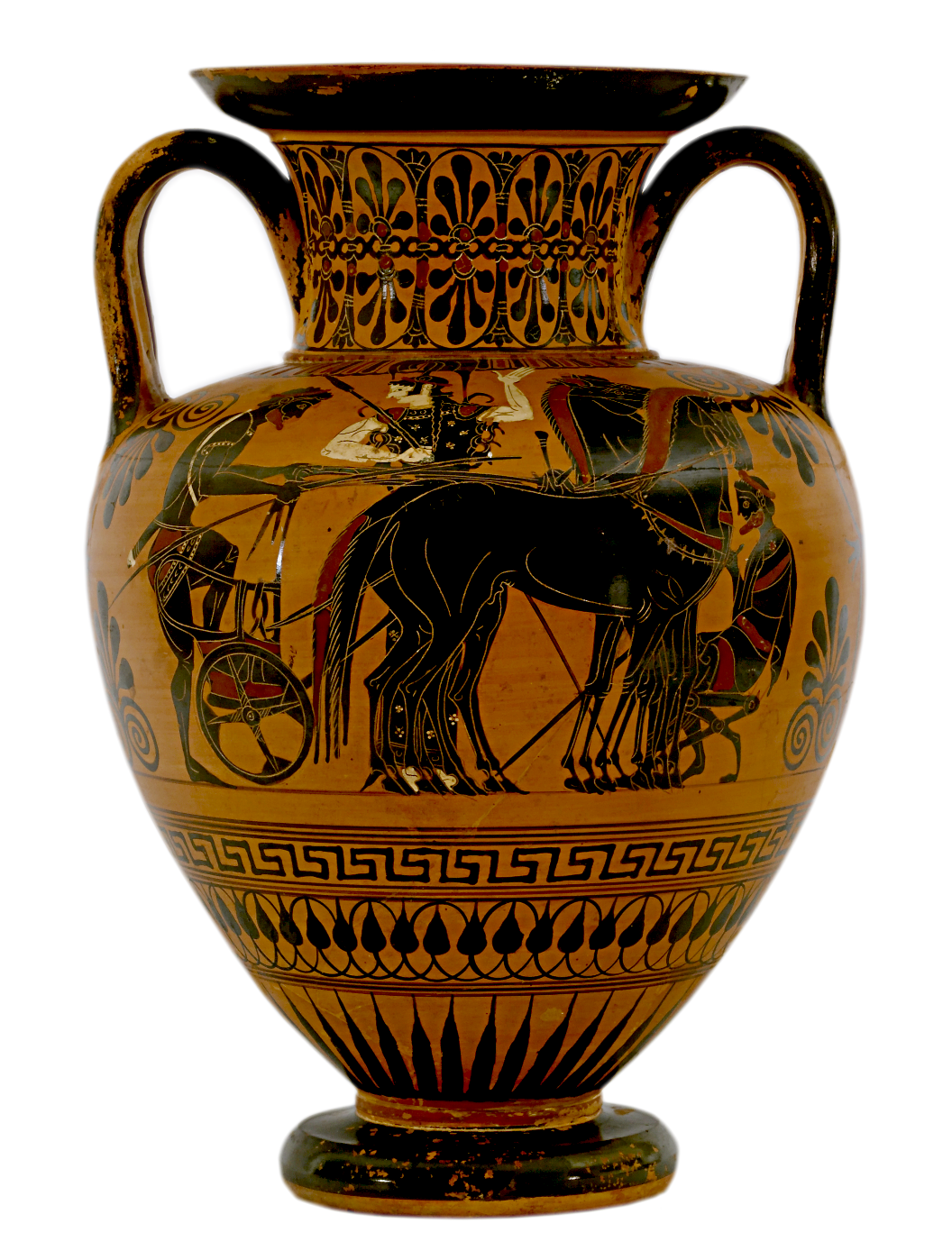 File:greek   Black Figure Amphora   Walters 48224   Side A Glare Reduced - Greek Urn, Transparent background PNG HD thumbnail