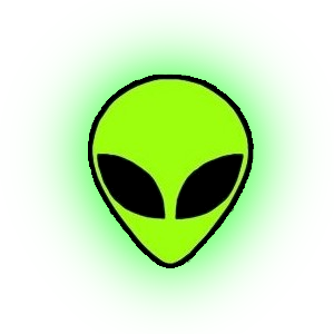 Green Alien Head Glow.png - Alien, Transparent background PNG HD thumbnail