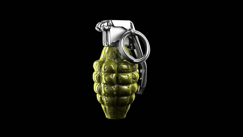 Loop Rotating Grenade. Rendered In Png With Alpha Channel   Hd Stock Footage Clip - Grenade, Transparent background PNG HD thumbnail