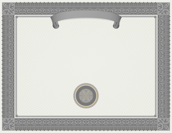 Grey Certificate Template Png Image - Certificate Template, Transparent background PNG HD thumbnail