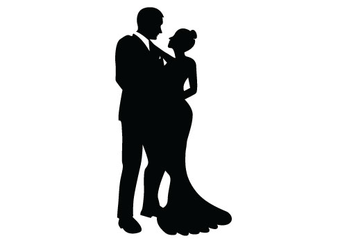Bride And Groom Silhouette Free - Groom, Transparent background PNG HD thumbnail