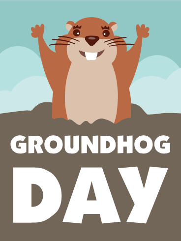 Groundhog Day Cut File, Happy