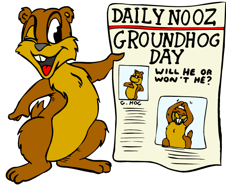 Groundhog, Cartoon, Groundhog