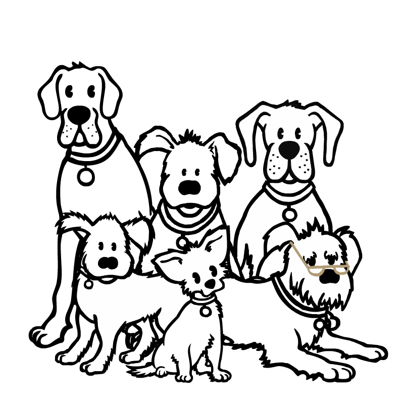 £3.25 Hdpng.com  - Group Of Dogs Black And White, Transparent background PNG HD thumbnail