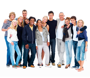 Friendsfamily 300X260 - Group Of Friends, Transparent background PNG HD thumbnail
