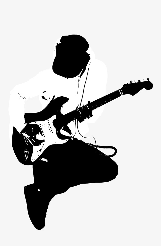 Noir et blanc, de la guitare 