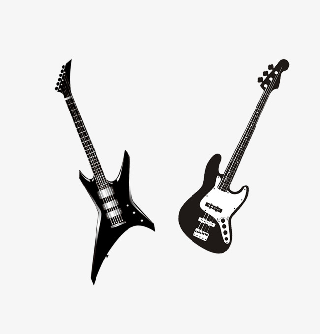 La Guitare, Instruments De Musique De Crustacés En Noir Et Blanc Gratuit Png Et Psd - Guitare Noir Et Blanc, Transparent background PNG HD thumbnail