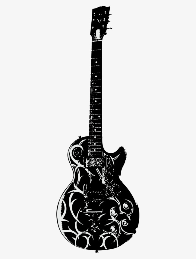 Noir Et Blanc, De La Guitare À La Main Gratuit Png Et Vecteur - Guitare Noir Et Blanc, Transparent background PNG HD thumbnail