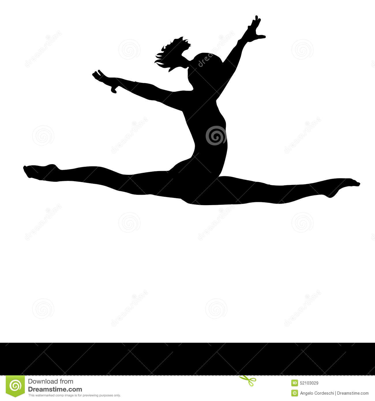 Gymnast Silhouette Decal Remo