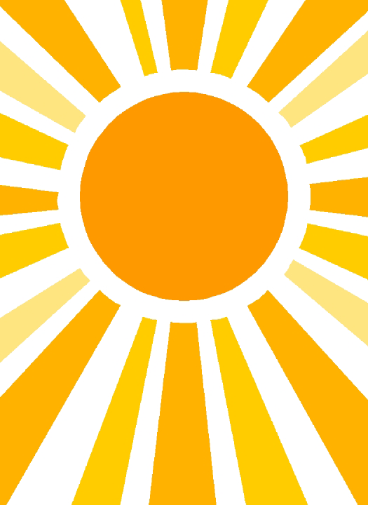A Sun Ray   Clipart Best - Half Sun With Rays, Transparent background PNG HD thumbnail