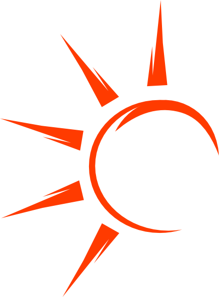 Download This Image As: - Half Sun With Rays, Transparent background PNG HD thumbnail