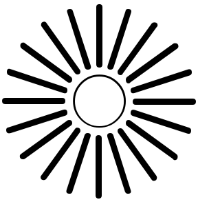 Sun Rays Clipart Black And White - Half Sun With Rays, Transparent background PNG HD thumbnail