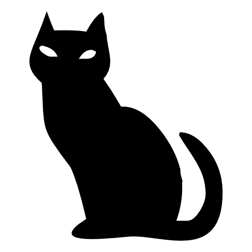 Halloween Scary Black Cat Icon - Halloween Black Cats, Transparent background PNG HD thumbnail