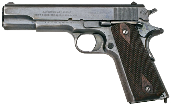 File:colt Model Of 1911 U.s. Army B.png - Handgun, Transparent background PNG HD thumbnail