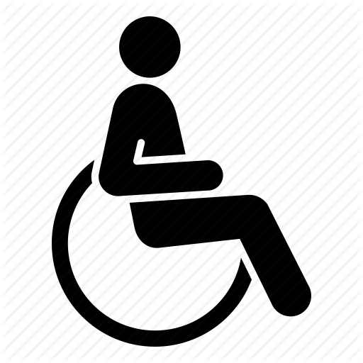Cripple, Disabled, Handicap, Handicapped, Invalid, Patient, Wheelchair Icon - Handicapped, Transparent background PNG HD thumbnail