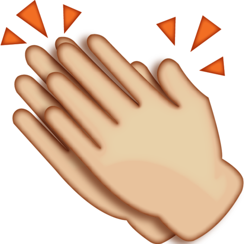 Clapping Hands Emoji - Hands Clapping, Transparent background PNG HD thumbnail