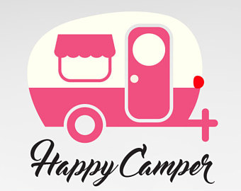 Happy camper SVG , Camping sv