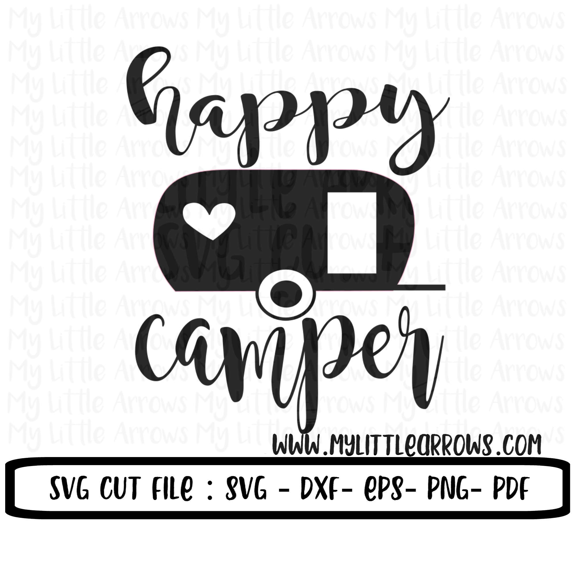Happy camper SVG , Camping sv