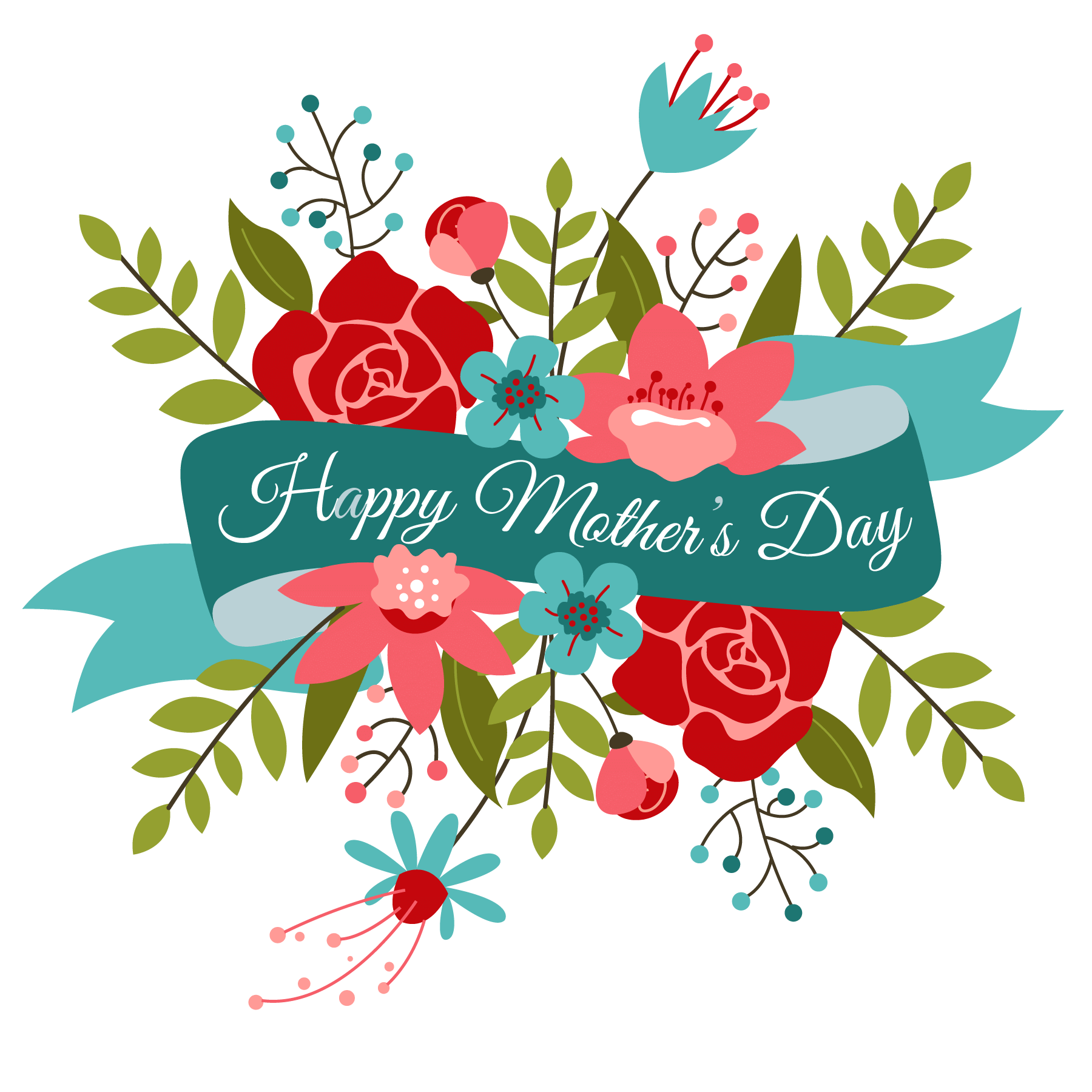 Happy Mothers Day Sign Png - Happy Mothers Day Bouquet, Transparent background PNG HD thumbnail