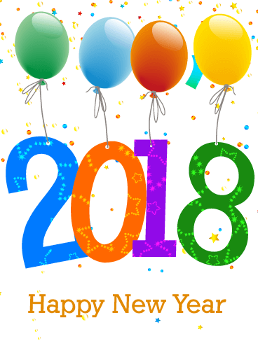 Celebrating New Year Card 2018 - Happy New Year 2018, Transparent background PNG HD thumbnail