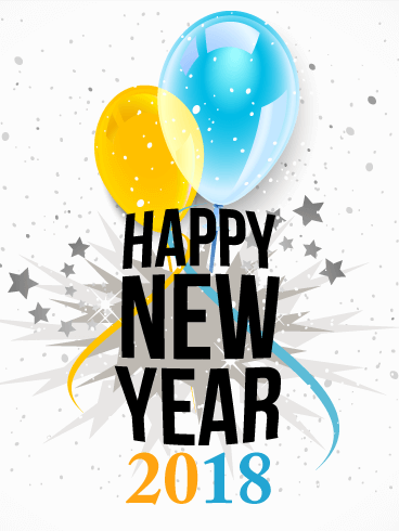 Happy New Year Card 2018 - Happy New Year 2018, Transparent background PNG HD thumbnail